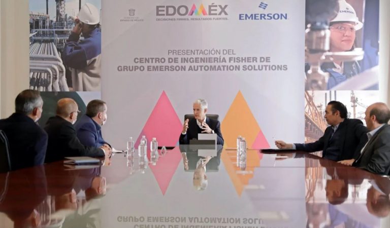 Presenta Alfredo Del Mazo inversión de 470 mdp que la empresa Emerson destinará en Centro de Ingeniería Fisher Toluca-Metepec
