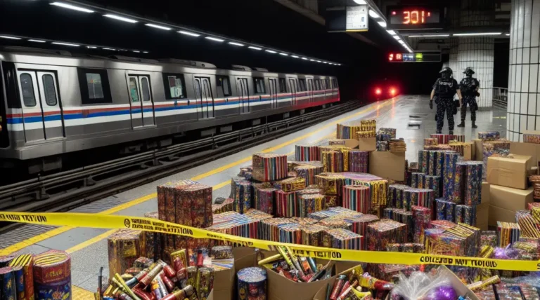 Decomisan autoridades de la SSC más de una tonelada de pirotecnia en el Metro de la CDMX