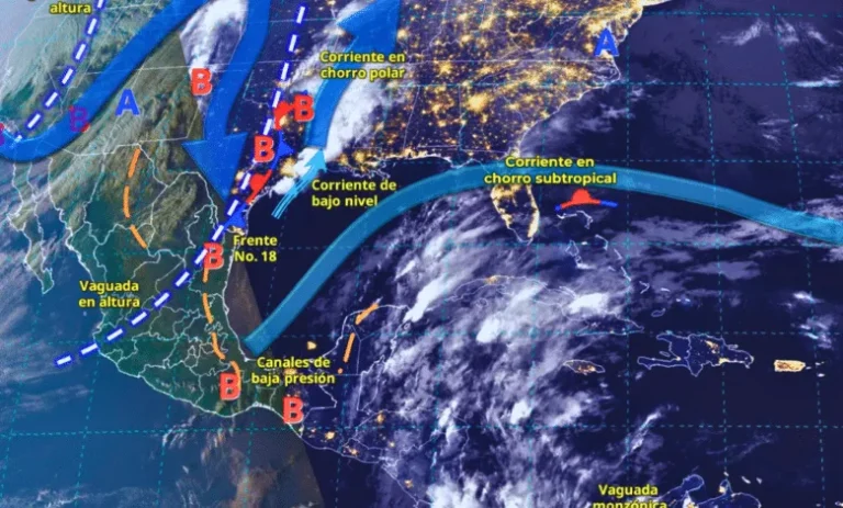 Lluvias puntuales fuertes en Quintana Roo, así como ambiente frío en gran parte del país