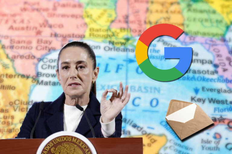 Exhibe Sheinbaum cruce de cartas con Google por Golfo de México