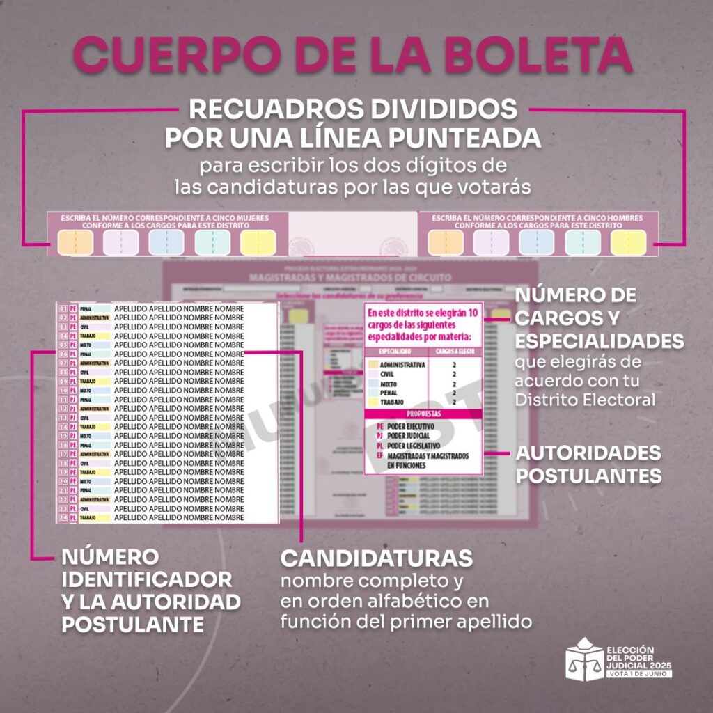 INE flexibiliza voto en elección del Poder Judicial para evitar anulaciones