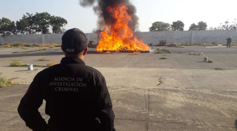 FGR incinera más de dos toneladas de droga y objetos del delito en Sinaloa