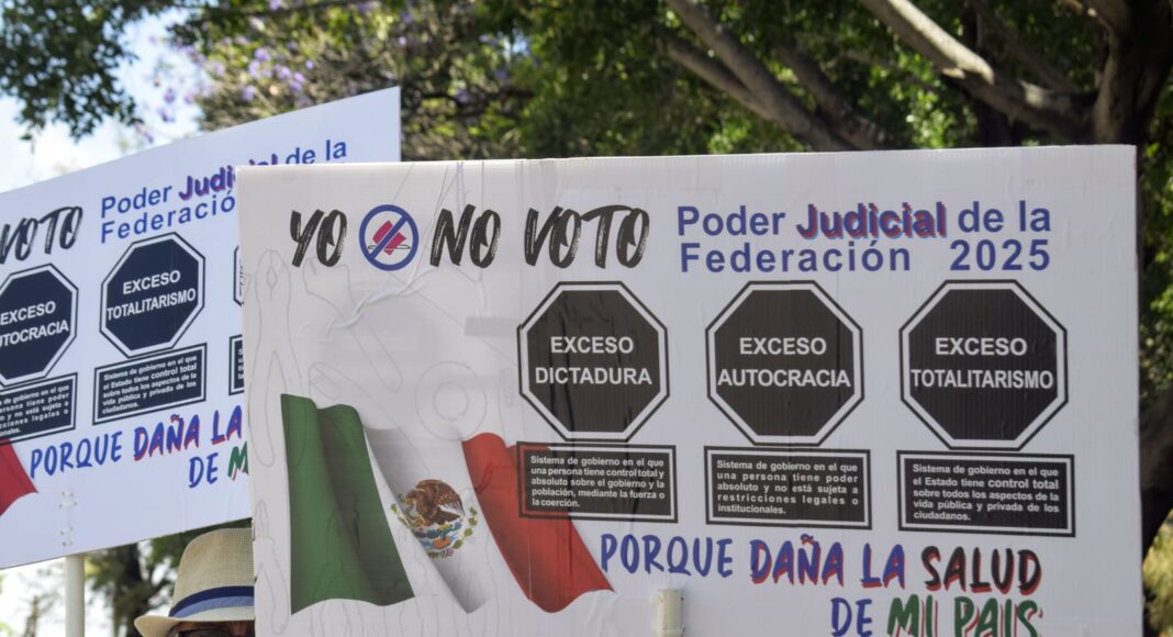 Protestan en CDMX contra elección judicial