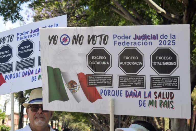 Protestan en CDMX contra elección judicial