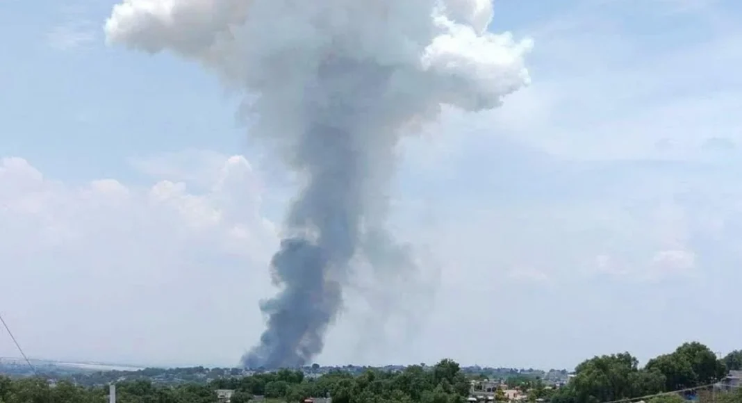 Explosiones en cadena en talleres pirotécnicos de La Saucera, Tultepec