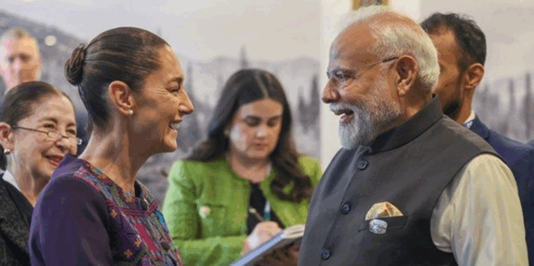 Sheinbaum y Modi acuerdan impulsar cooperación científica y comercial