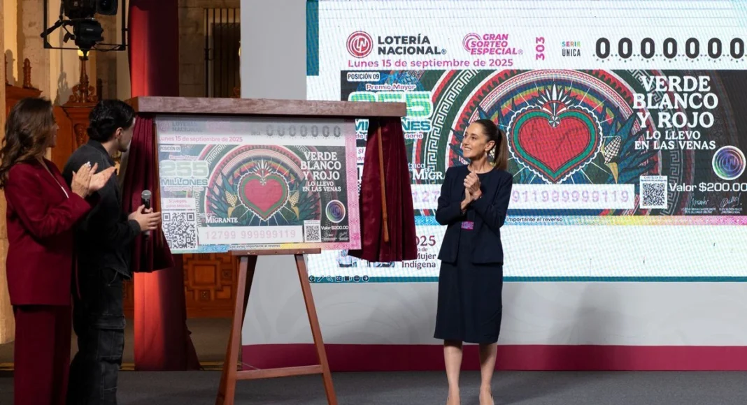 Sheinbaum invita a sorteo de Lotería Nacional en apoyo a migrantes