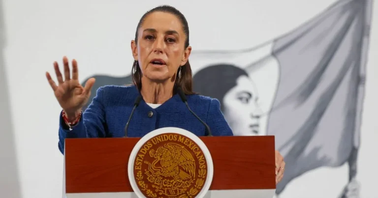 Sheinbaum condena quema de libros durante protesta en CDMX