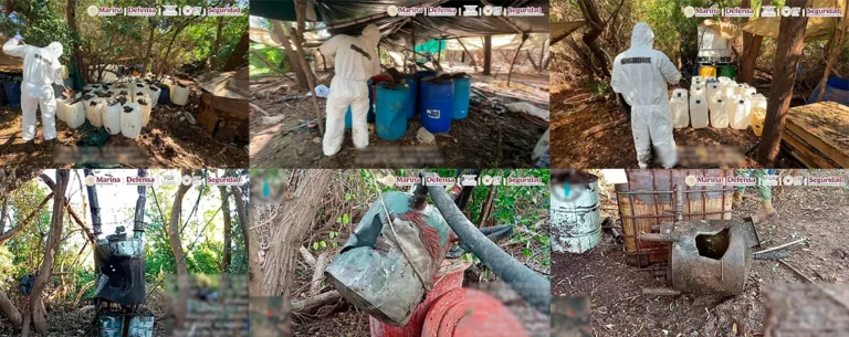 Desmantelan 6 laboratorios en Sinaloa y aseguran más de 4 toneladas de metanfetamina