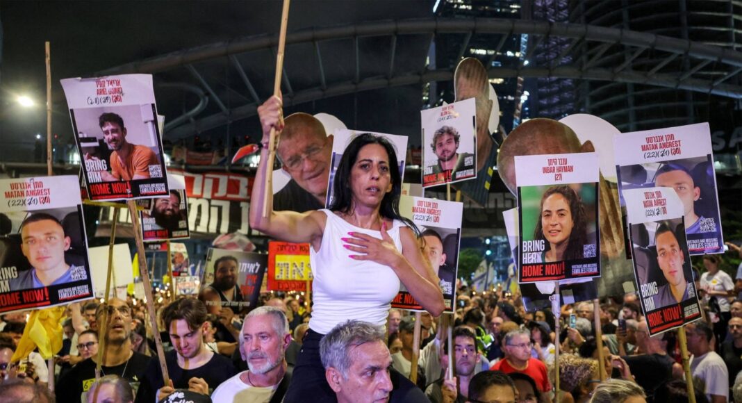 Multitudinaria protesta en Tel Aviv exige fin de la guerra en Gaza