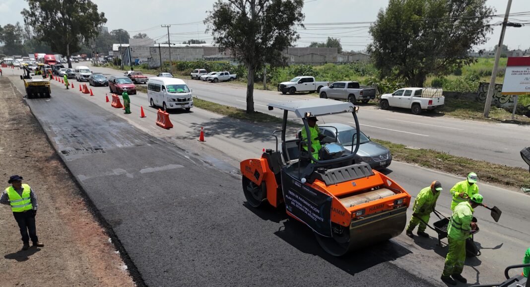Sheinbaum arranca programa de repavimentación con nuevos trenes de obra en Edomex