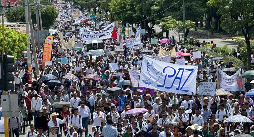Pueblos tseltales marchan contra autopista Palenque–San Cristóbal