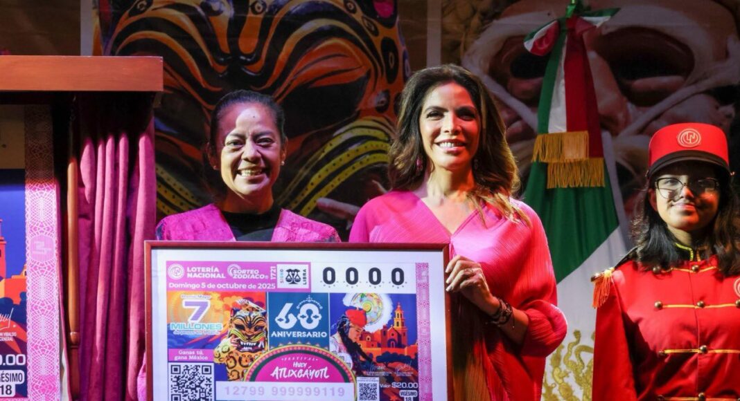 Lotería Nacional dedica billete al 60 aniversario del Festival Huey Atlixcáyotl