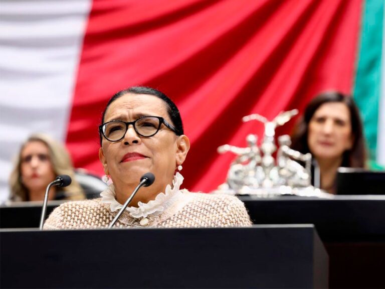 Rosa Icela Rodríguez defiende a López Obrador en la Cámara de Diputados