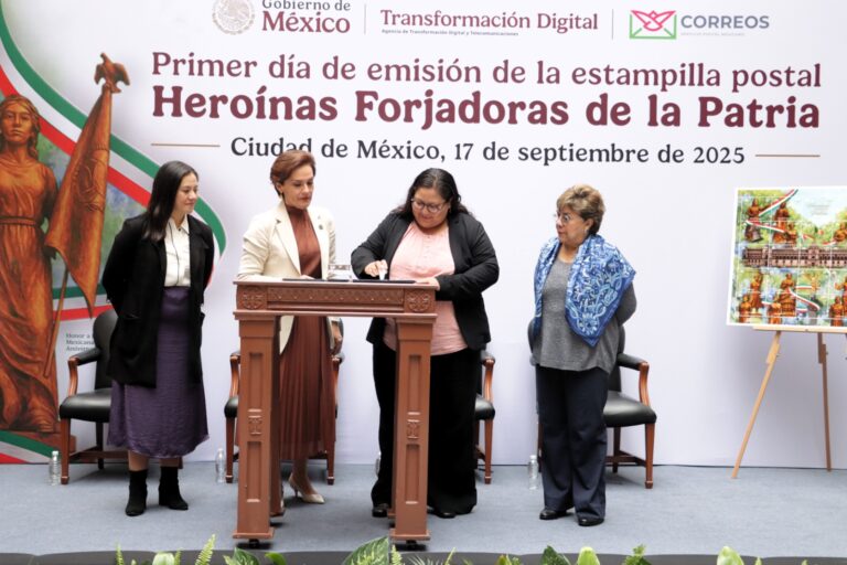 Correos de México honra a heroínas con timbre conmemorativo