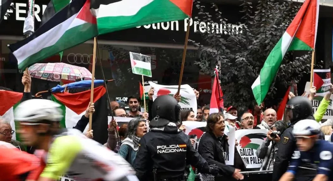 Vuelta a España: máxima seguridad ante protestas y etapa decisiva
