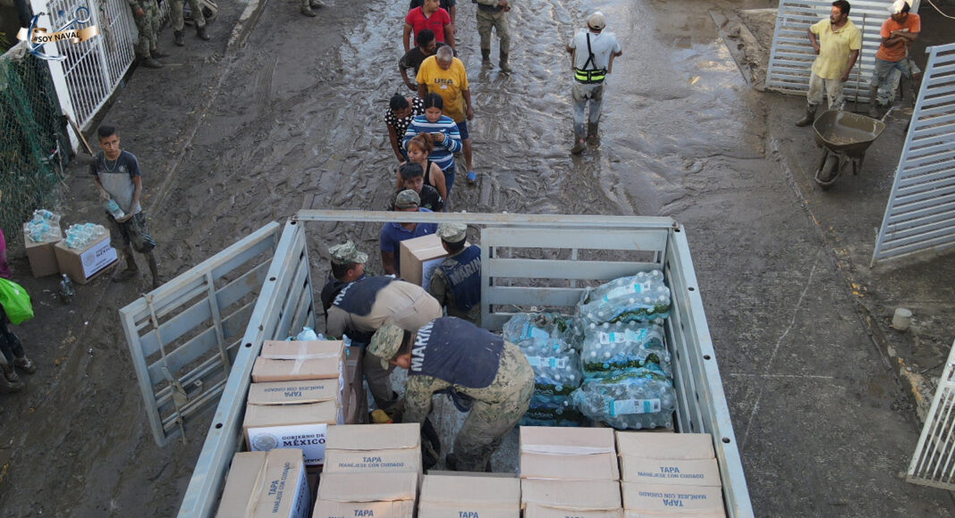Semar y Poder Judicial instalan centros de acopio para damnificados por lluvias