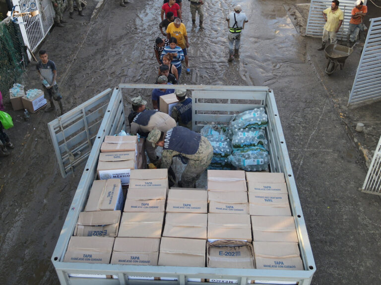 Semar y Poder Judicial instalan centros de acopio para damnificados