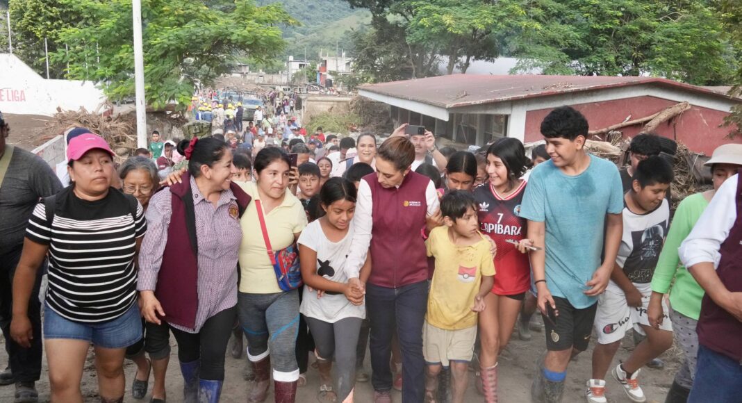 Sheinbaum inicia censo de viviendas dañadas en Hidalgo