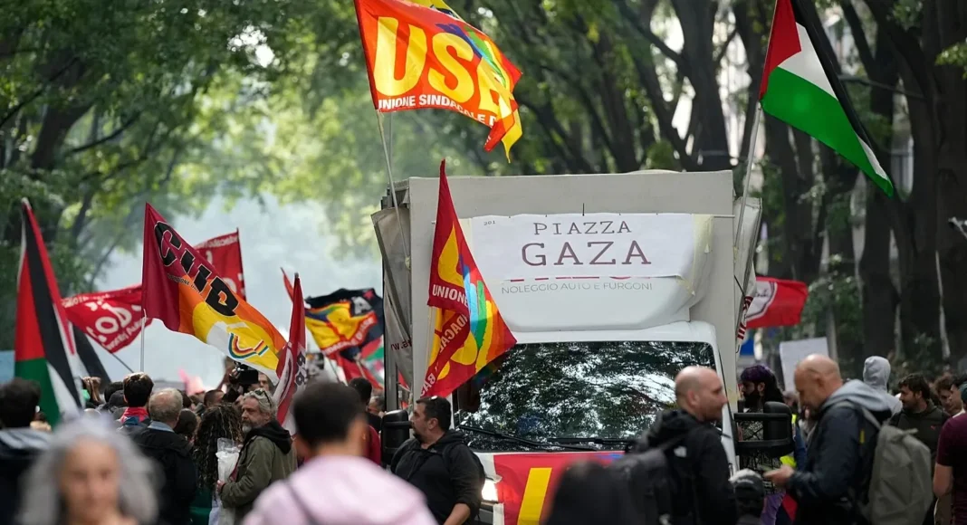 Italia se vuelca en apoyo a Palestina con huelga general
