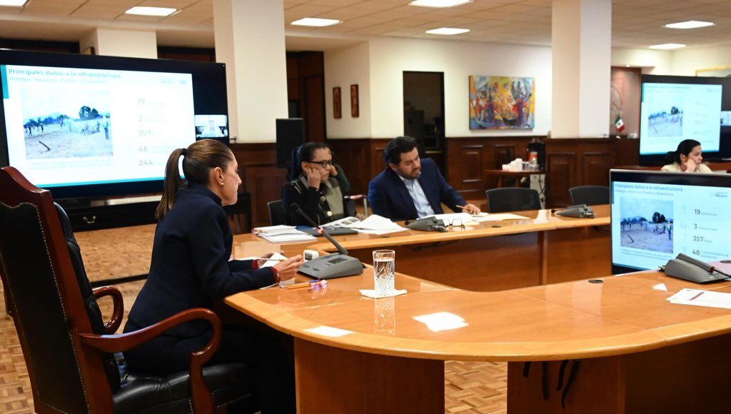 Sheinbaum coordina comité de emergencias por lluvias
