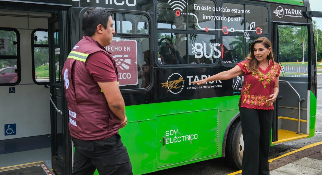 Chetumal prueba autobuses eléctricos Taruk hechos en México
