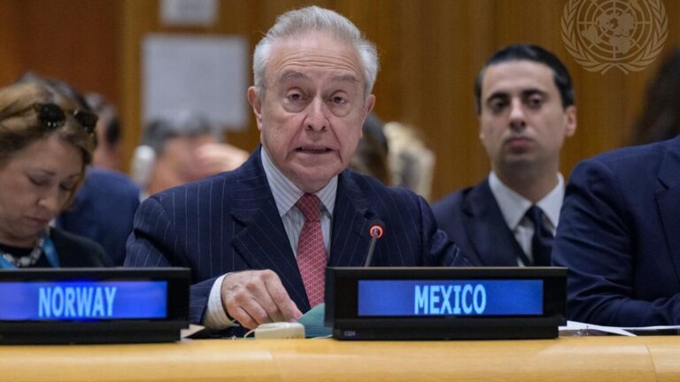 México denuncia crisis “intolerable” en Gaza ante la ONU