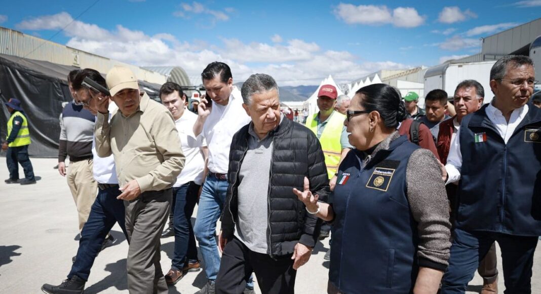 Rosa Icela coordina apoyo aéreo en zonas afectadas de Hidalgo
