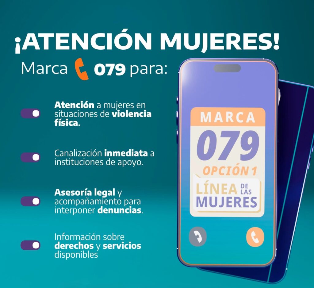Invitan a mujeres a usar la Línea 079 ante casos de violencia 2 Invitan a mujeres a usar la Línea 079 ante casos de violencia