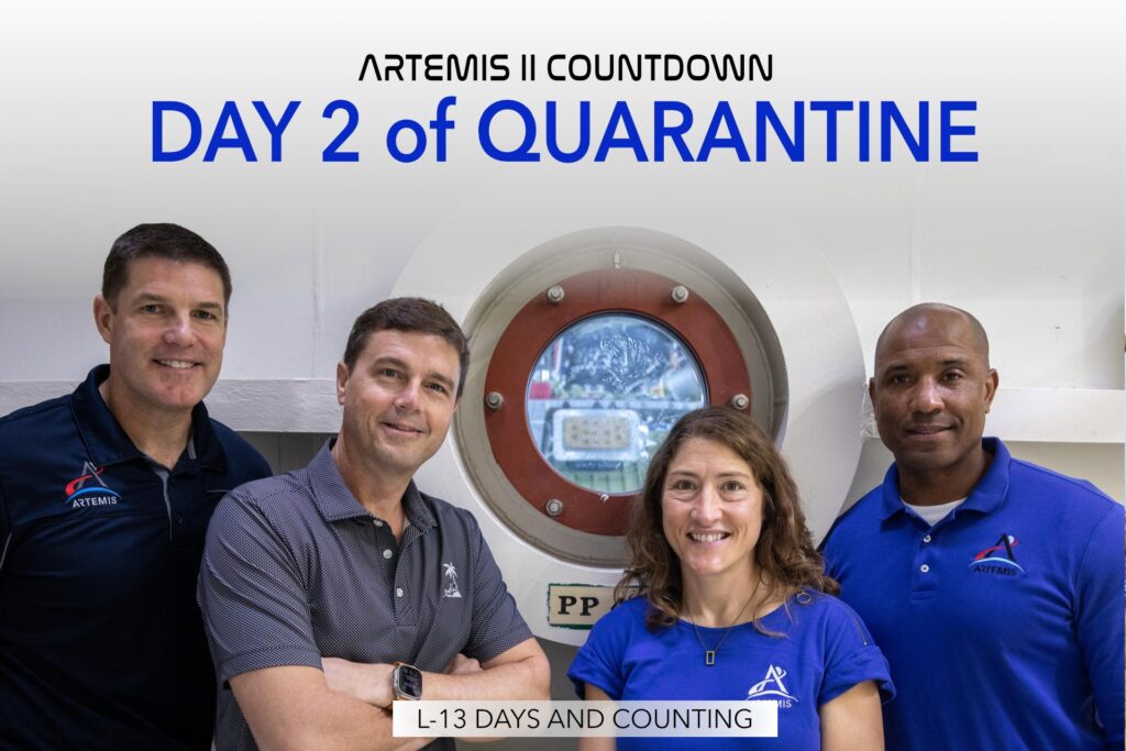 Astronautas de Artemis II entran en cuarentena rumbo a la Luna 1 Astronautas de Artemis II entran en cuarentena rumbo a la Luna