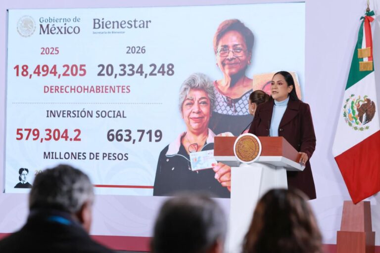 Bienestar anuncia pagos de pensiones enero-febrero 2026