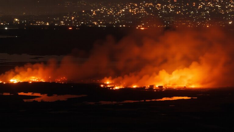Incendio en ex lago de Texcoco agrava mala calidad del aire