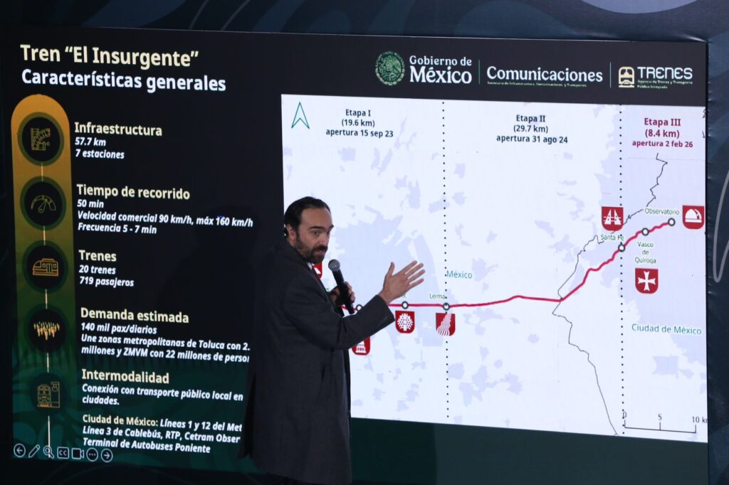 Sheinbaum adelanta en la mañanera la conclusión del Tren México-Toluca 2 Sheinbaum adelanta en la mañanera la conclusión del Tren México-Toluca