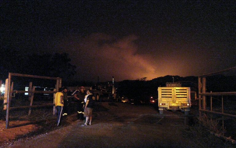 Incendio por fuga de gas en pozo de Las Choapas