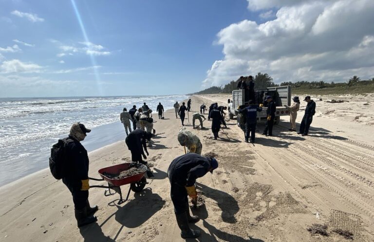 Despliegan operativo por derrame en Golfo de México