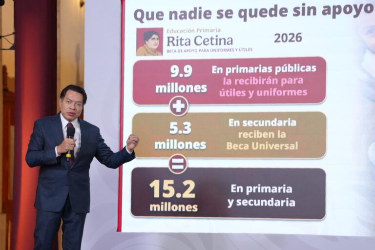 Entregan beca Rita Cetina a 9.9 millones de alumnos