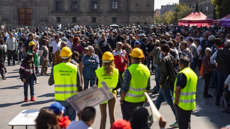 Simulacro Nacional evacúa Palacio Nacional en 3 minutos