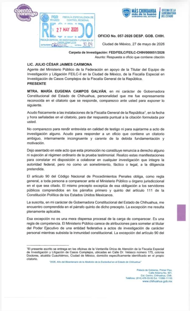 Maru Campos acusa intento de “fabricar un caso” 3 Maru Campos acusa intento de “fabricar un caso”