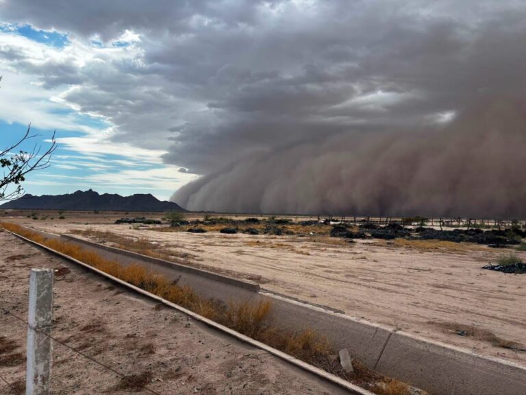 Tormenta de arena sorprende a Hermosillo
