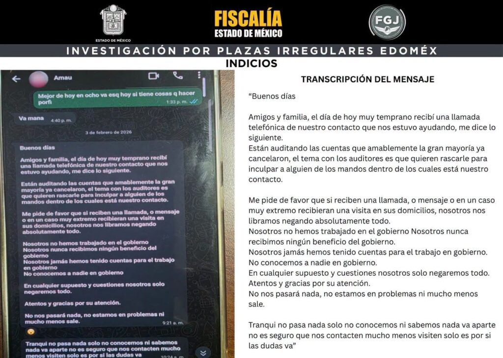 Fiscalía del EdoMéx revela red de "aviadores" 1 Fiscalía del EdoMéx revela red de "aviadores"