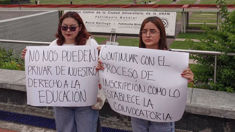 Aspirantes de la UNAM exigen respetar resultados de admisión