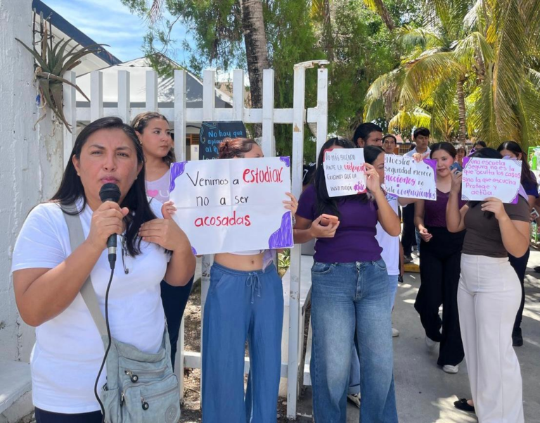 Protestan en Cancún por agresión sexual a estudiante