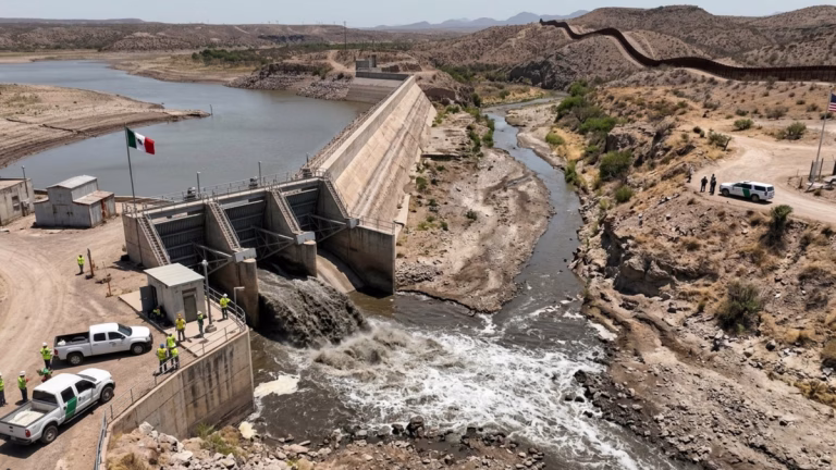 México cumple entrega anual de agua del río Bravo a EU
