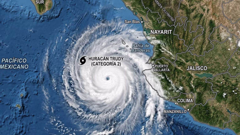 Huracán Trudy provoca lluvias intensas en el Pacífico mexicano